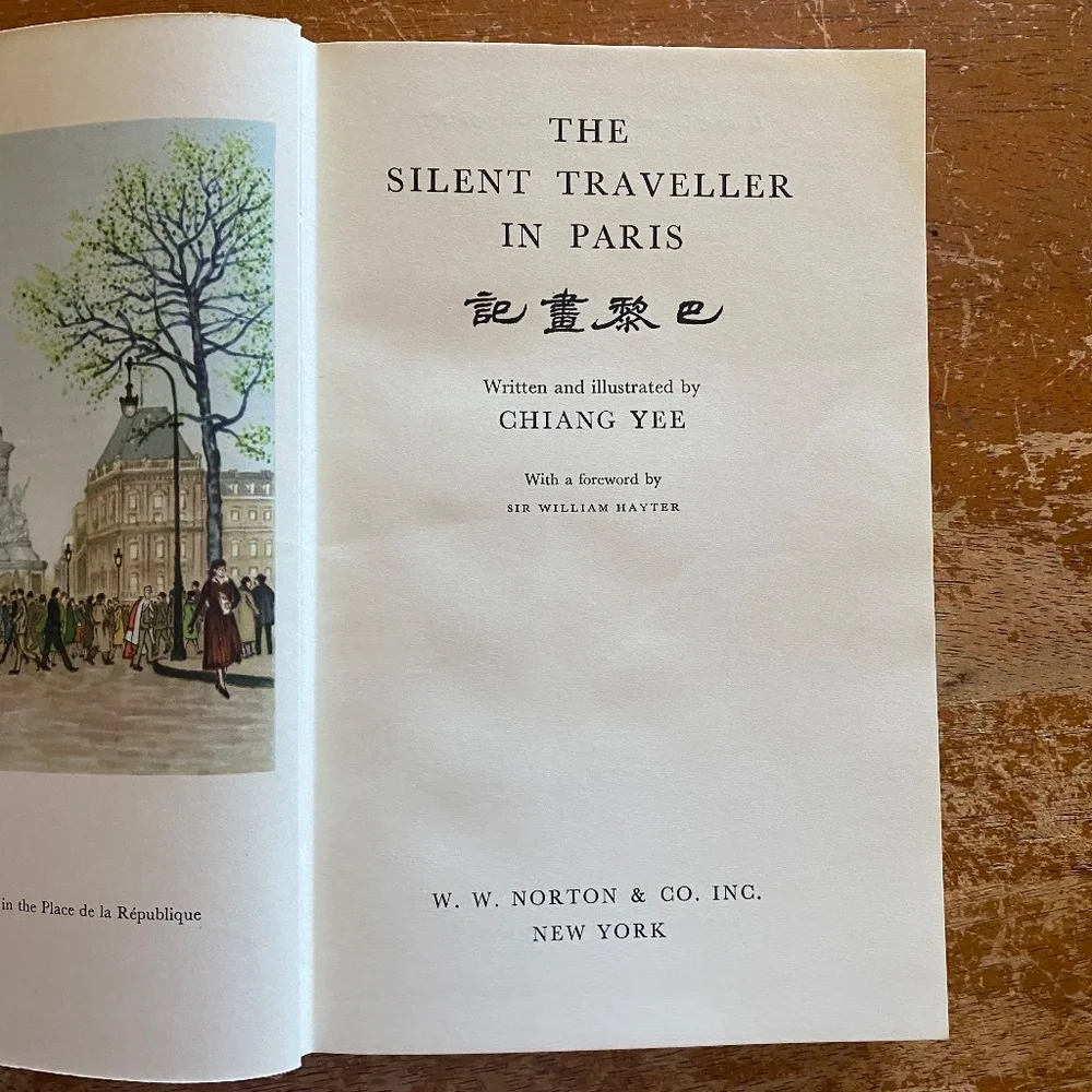 W.W. Norton Cream Dust Jacket Silent Traveller in Paris Hardcover Book OS‎